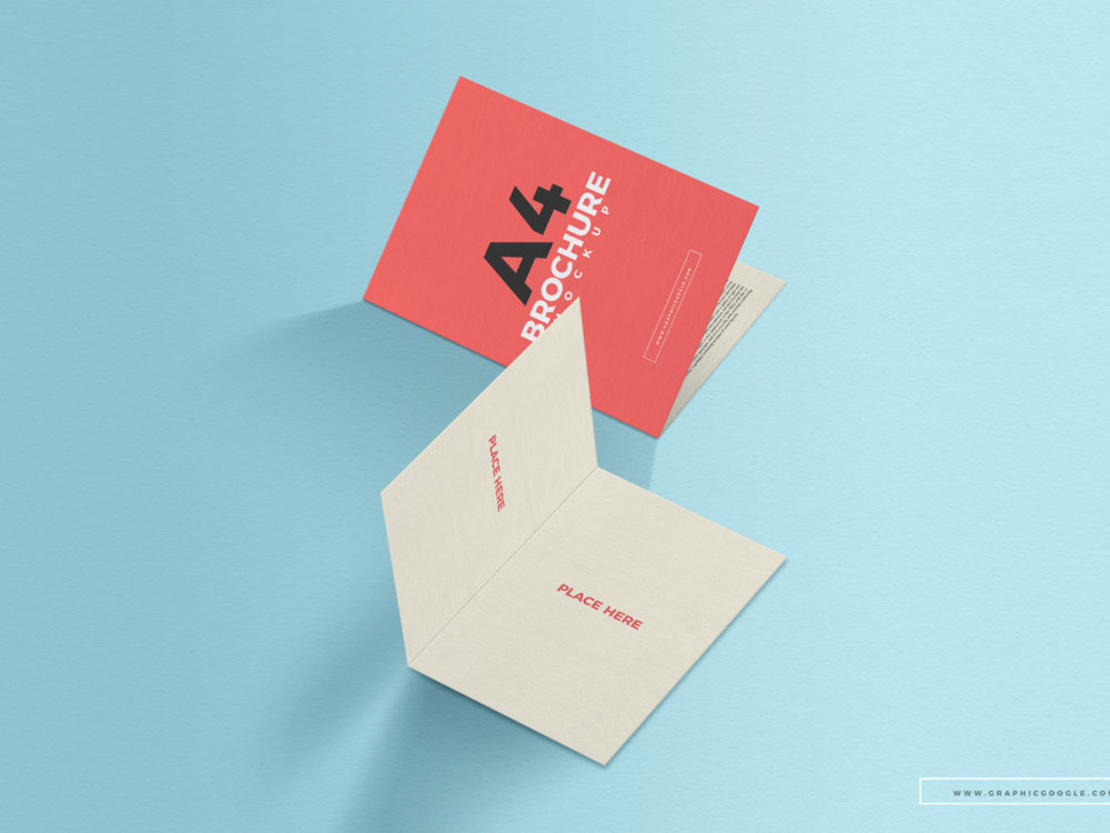 Download Free A4 Folded Brochure Mockup Psd Free Mockup