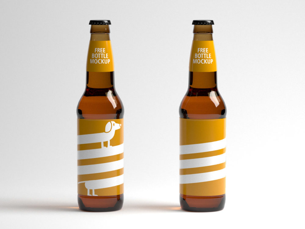 Free Beer Bottle Mockup