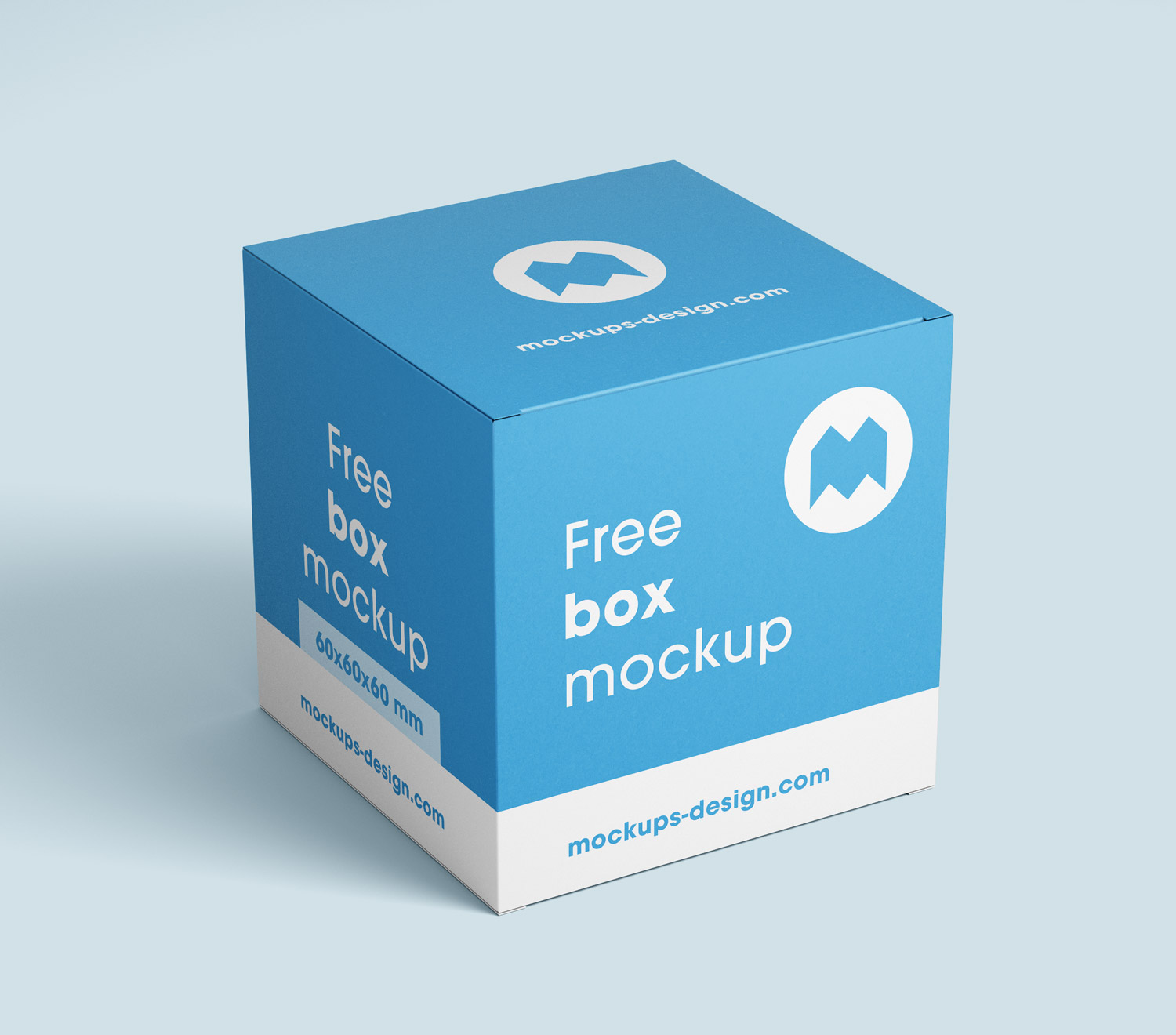 Download Free Box Mockup / 80x80x80 mm | Free Mockup