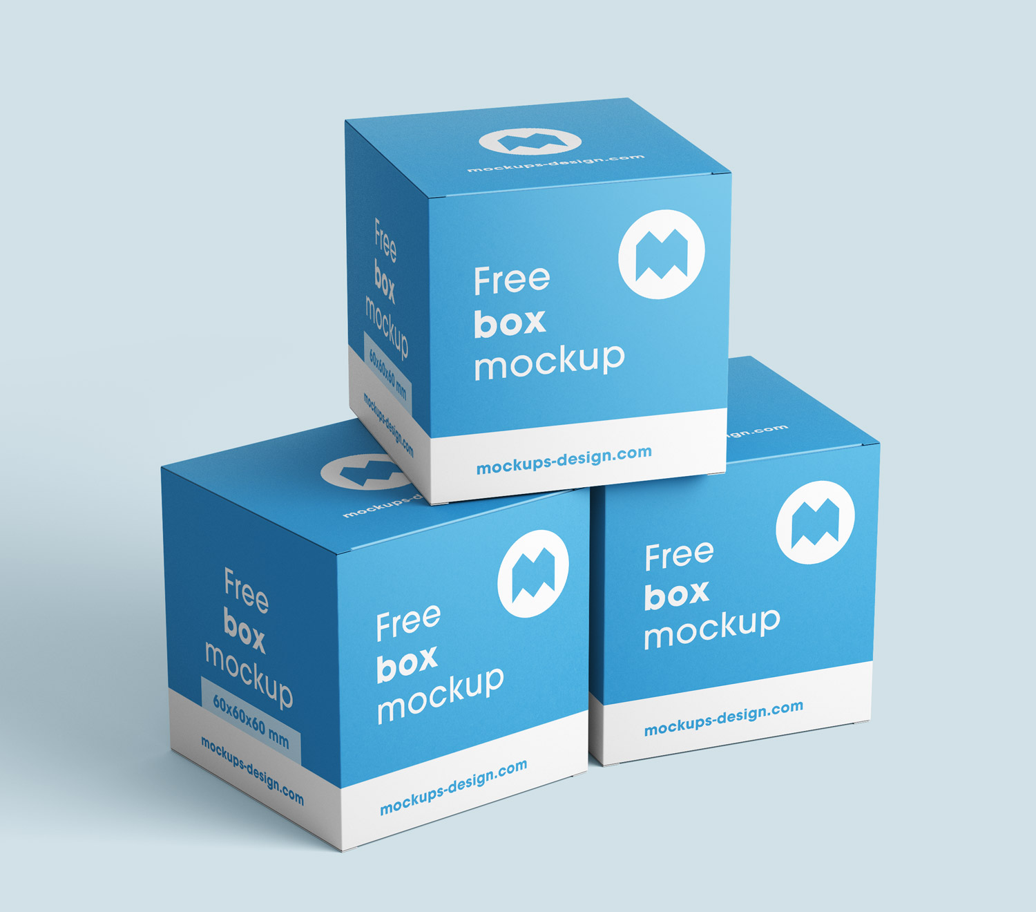 Download Free Box Mockup / 80x80x80 mm | Free Mockup