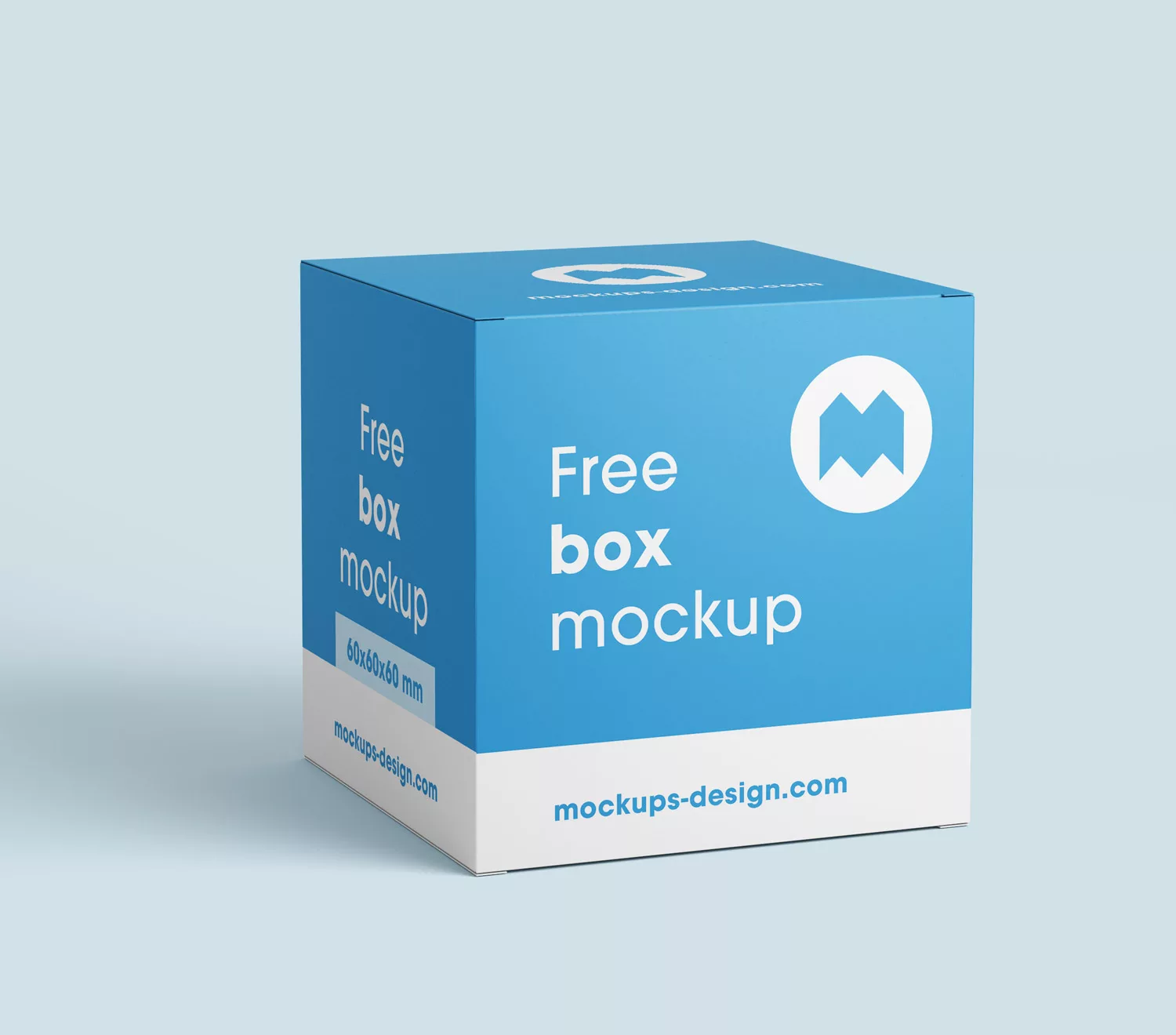 Free Box Mockup / 80x80x80 mm