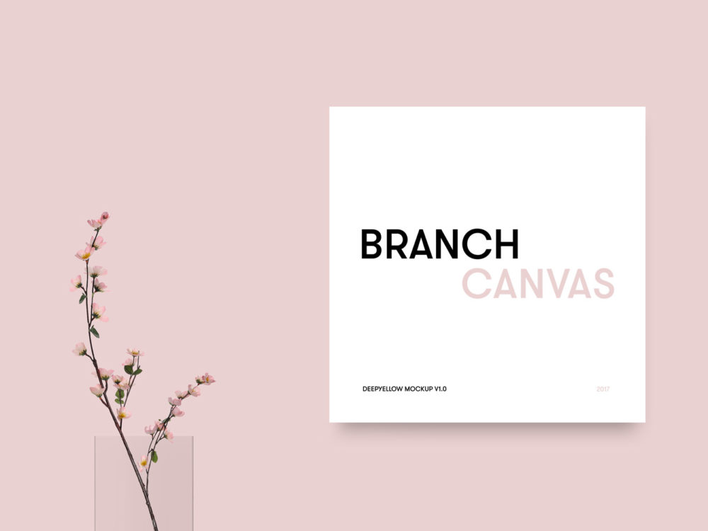 Download Free Branch Canvas Mockup Free Mockup PSD Mockup Templates