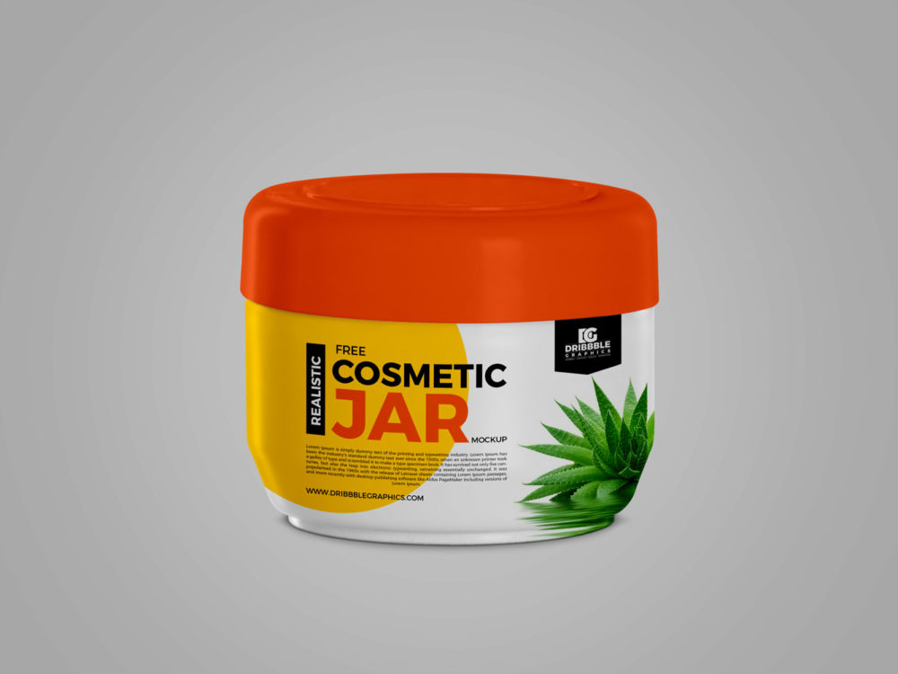 Free cosmetic jar mockup | free mockup