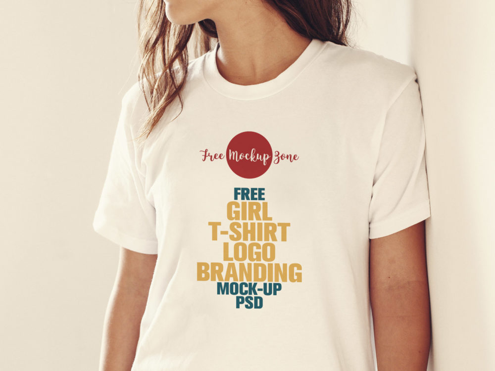 logo t mockup shirt Free Psd Mockup Mock Logo Shirt Free Girl  Branding up T