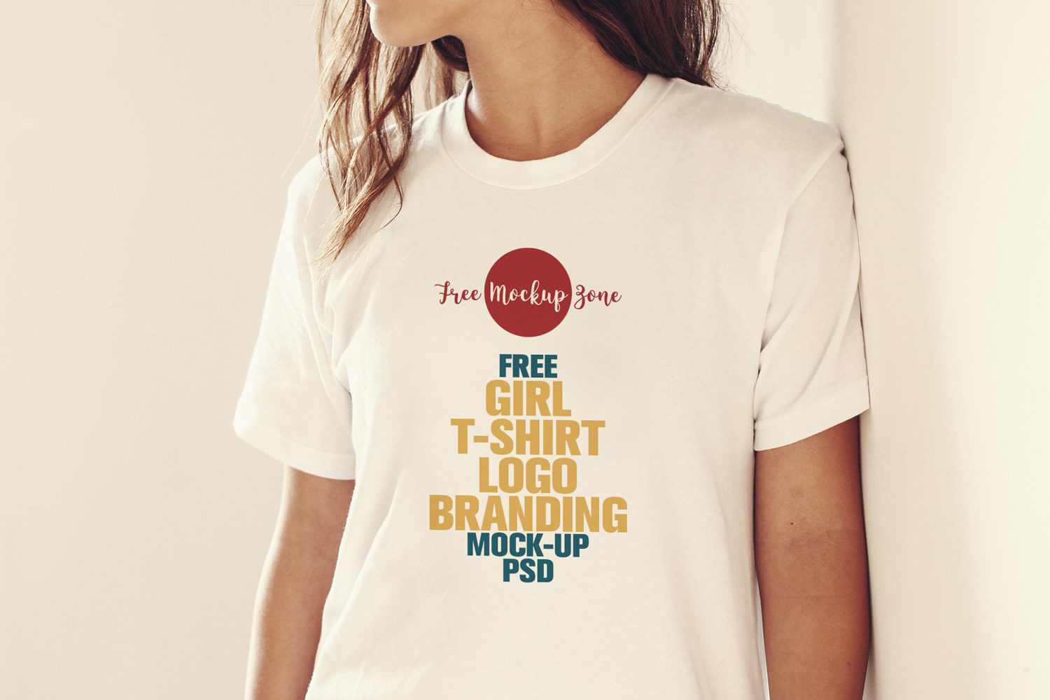 Download Free Girl T-Shirt Mockup | Free Mockup