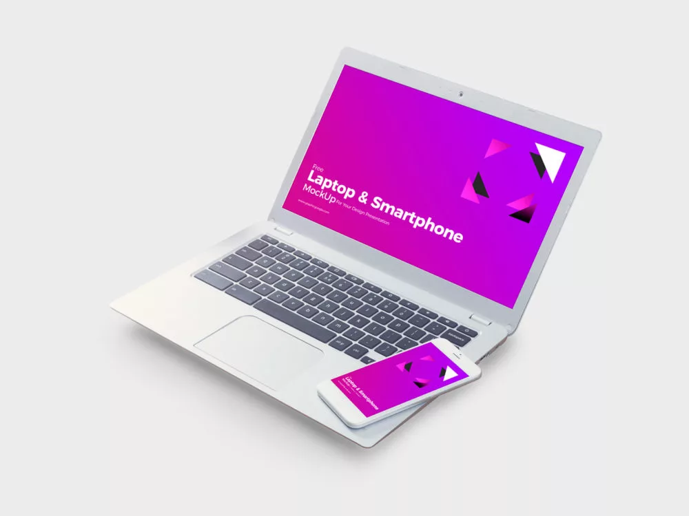 Free Laptop and Smart Phone Mockup