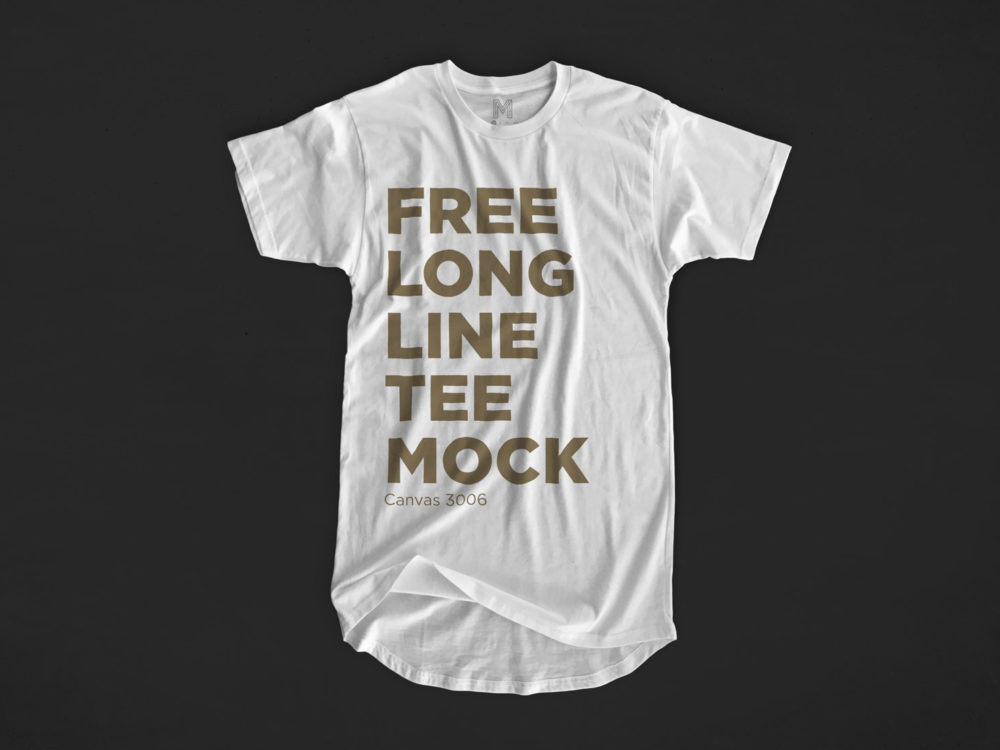 Free Longline T Shirt Mockup
