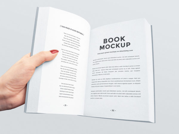 Free Open Book Mockup