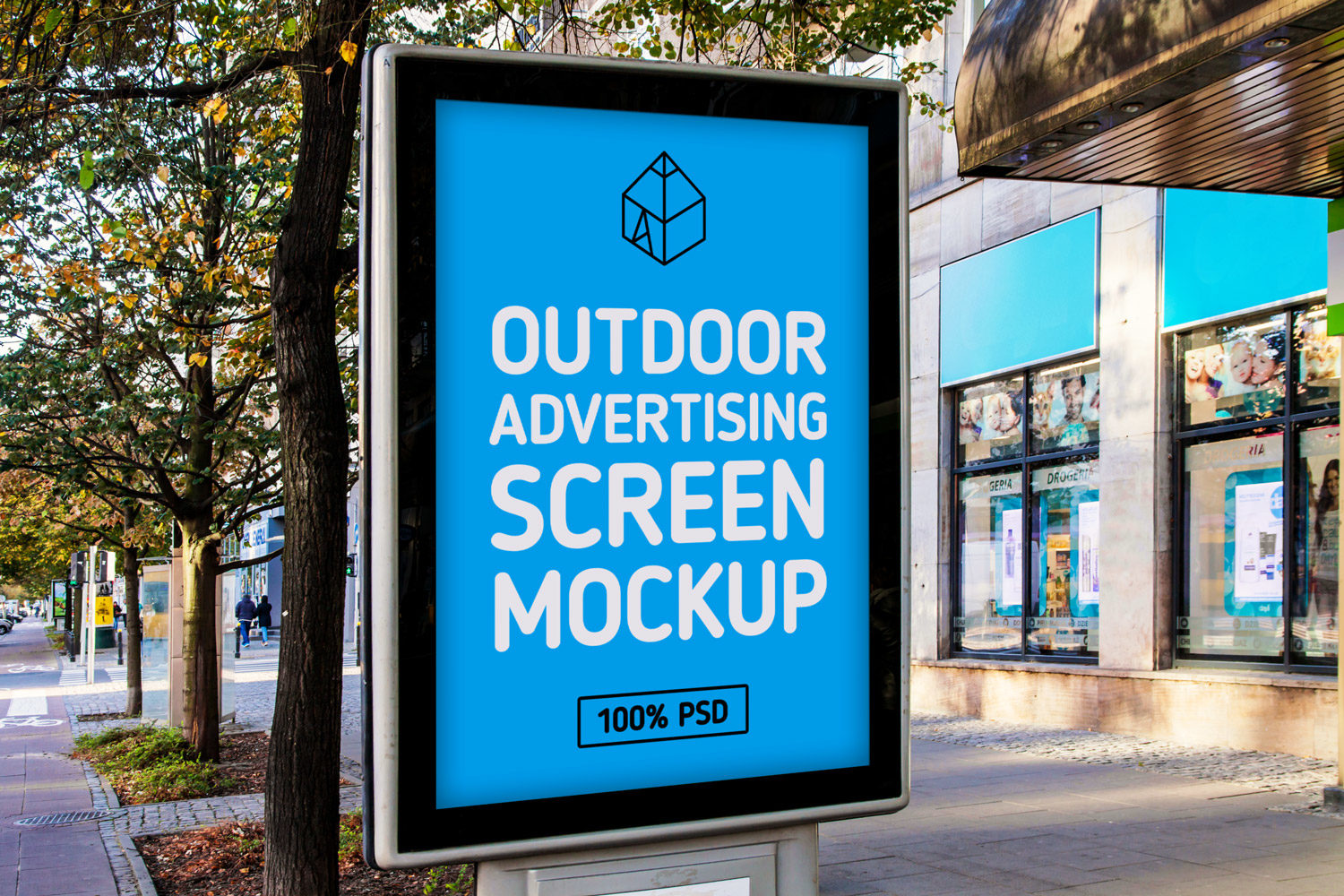 Download Free Outdoor Advertising Screen Mock-Up | Free Mockup