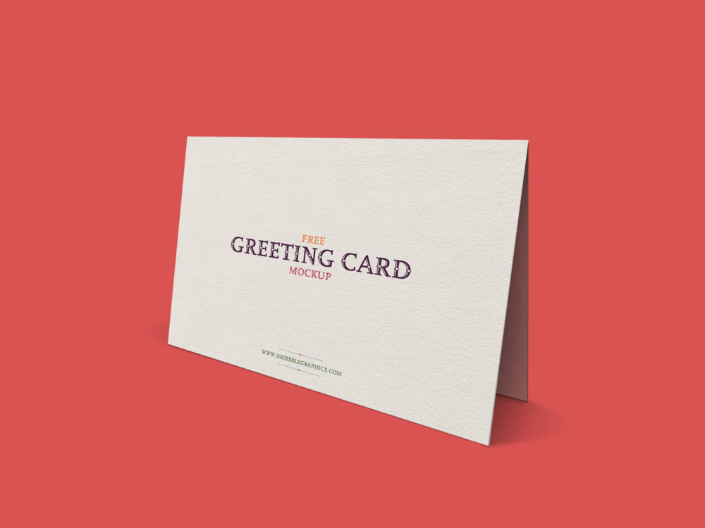 Free Standing Greeting Card Mockup