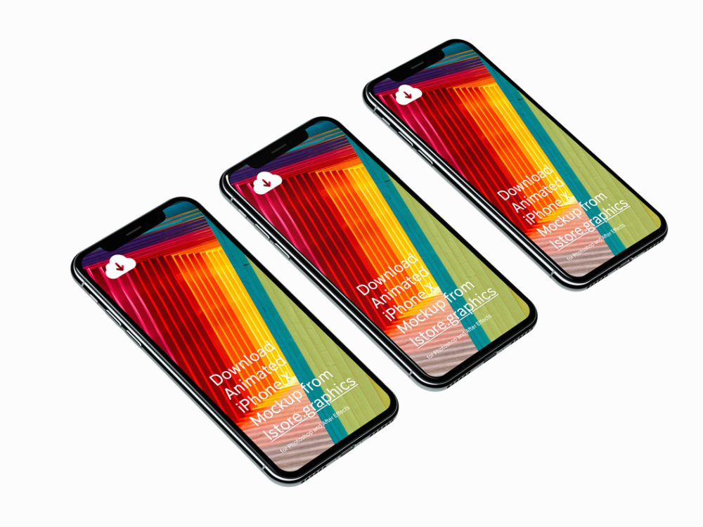 8 high-resolution iPhone X mockups