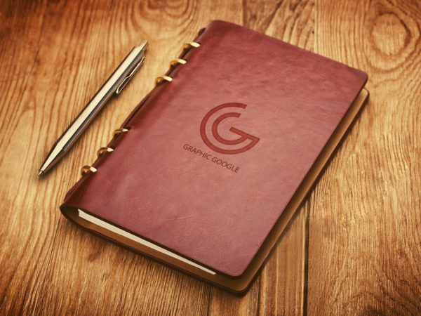 Notebook Emboss Logo Mockup