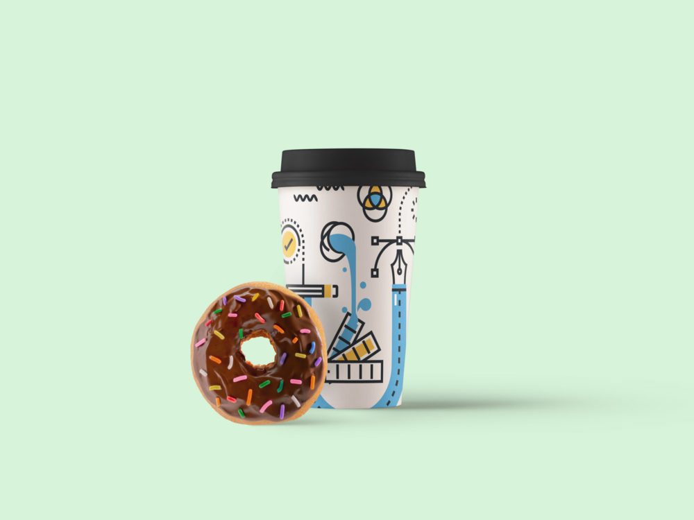 Paper coffee cup mockup psd | free mockup