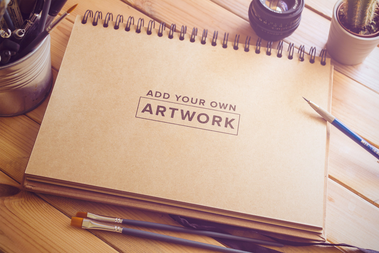 Free A4 Sketchbook Mockup (PSD)