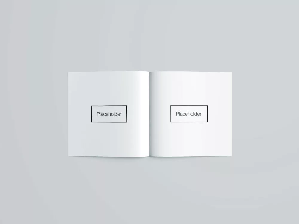 Square Brochure PSD Mockup