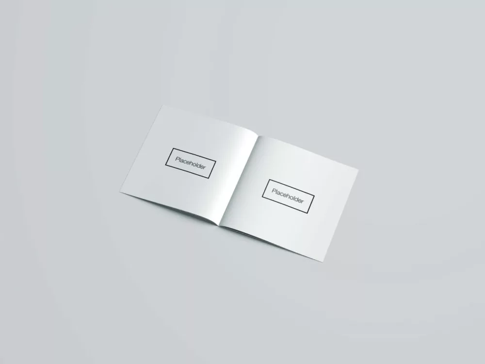 Square Brochure PSD Mockup