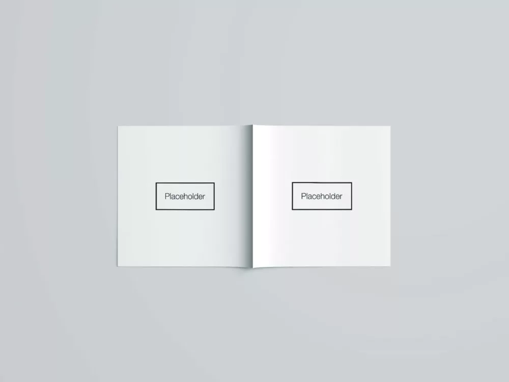 Square Brochure PSD Mockup