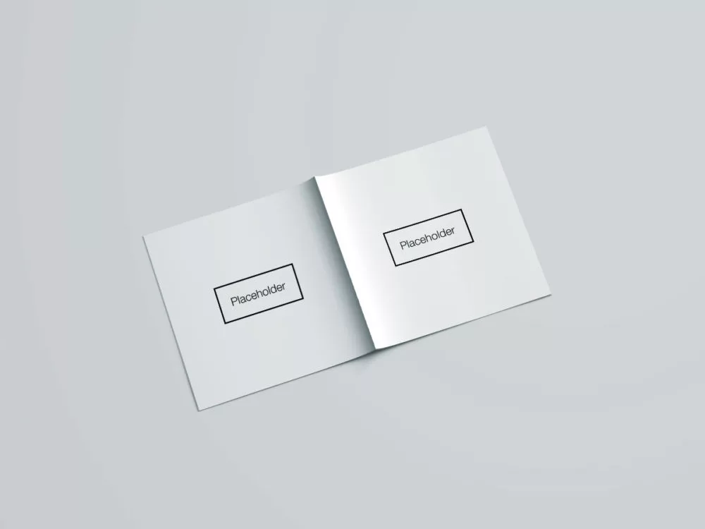Square Brochure PSD Mockup