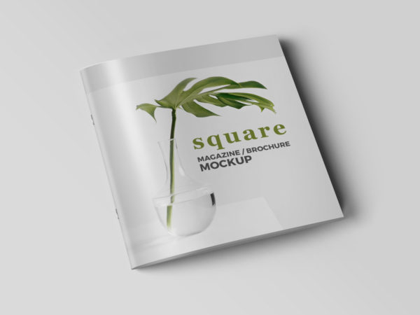 3 PSD Square Magazine Brochure Mockup