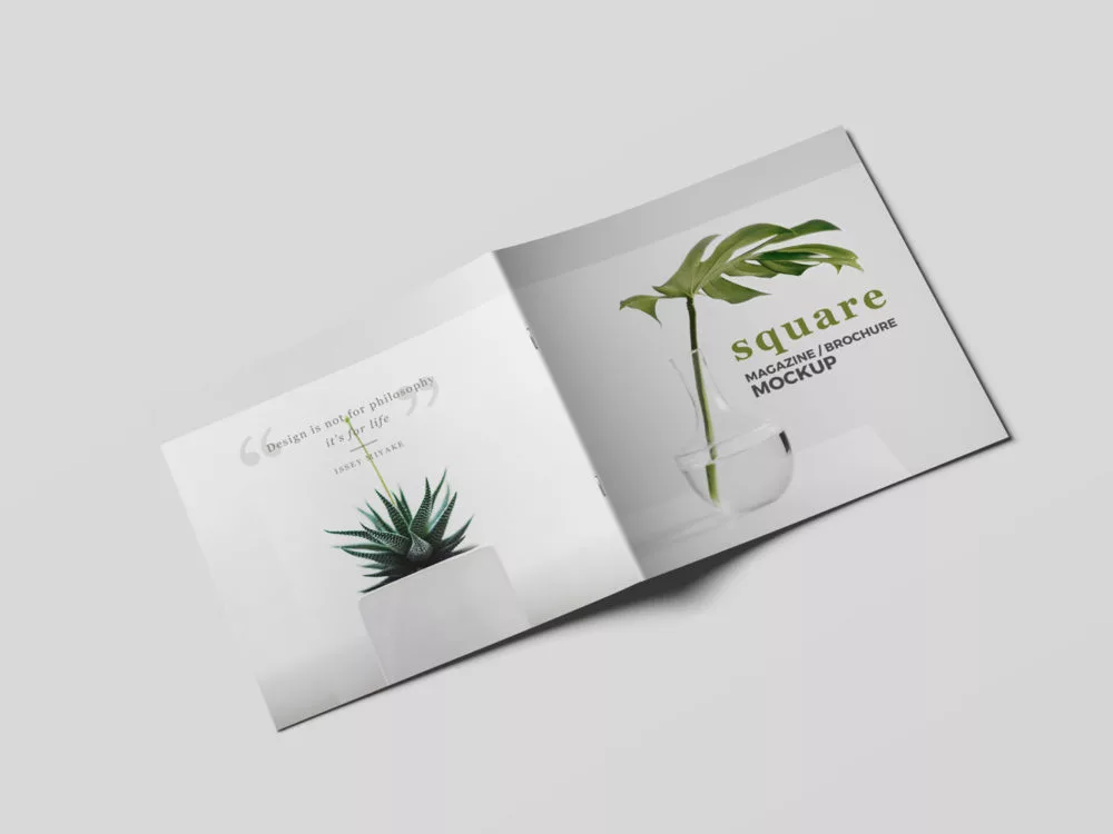 Square Magazine Brochure Mockup