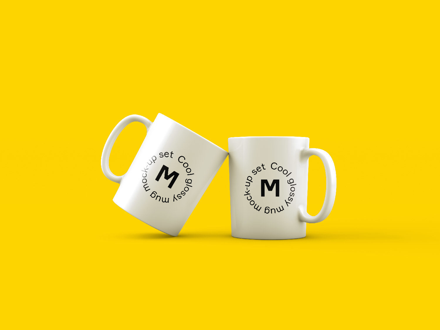 Download Two Mugs On Yellow Background Mockup Free Mockup Yellowimages Mockups