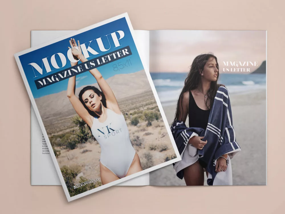US Letter Magazine 3 Free PSD Mockups