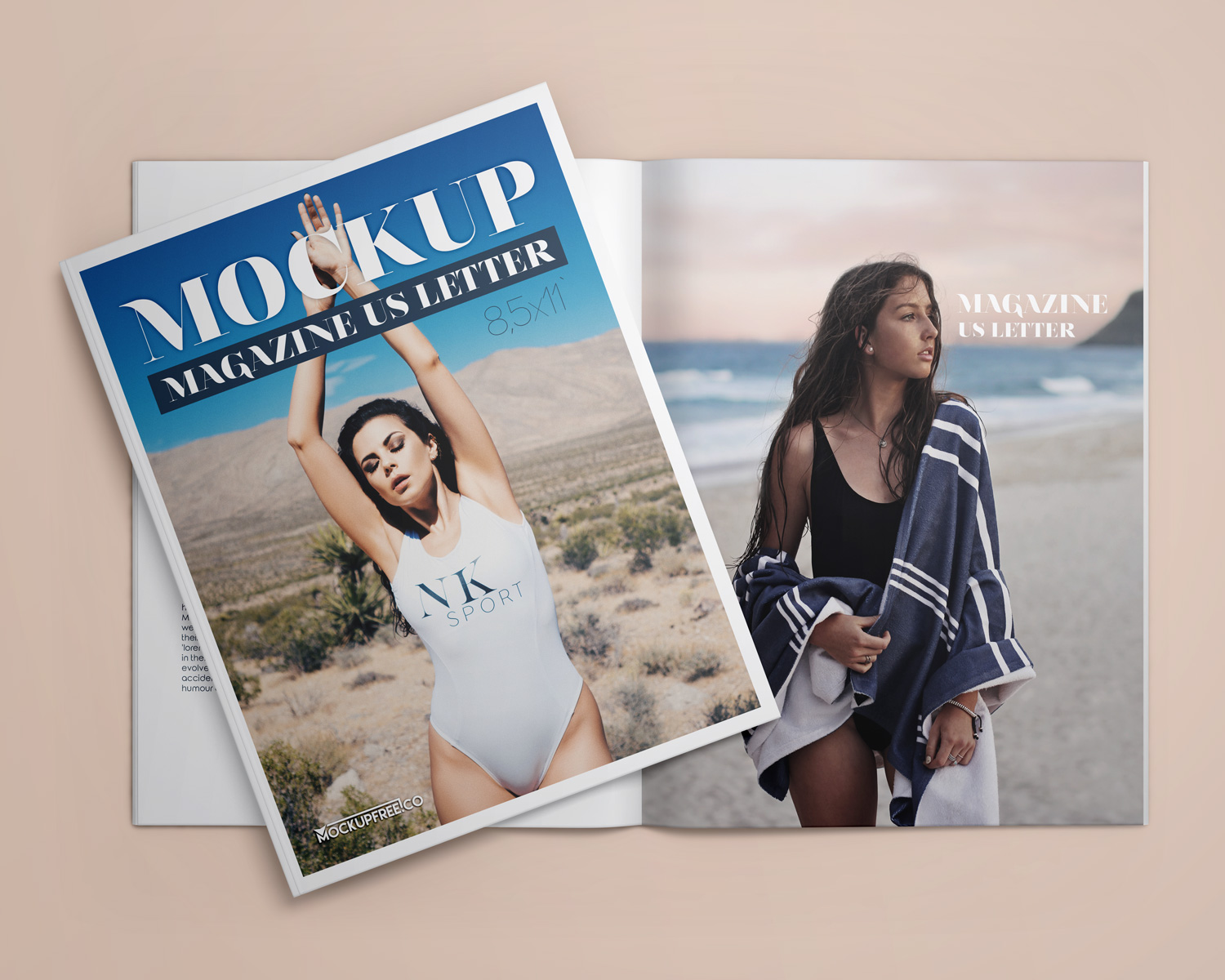 US Letter Magazine 3 Free PSD Mockups