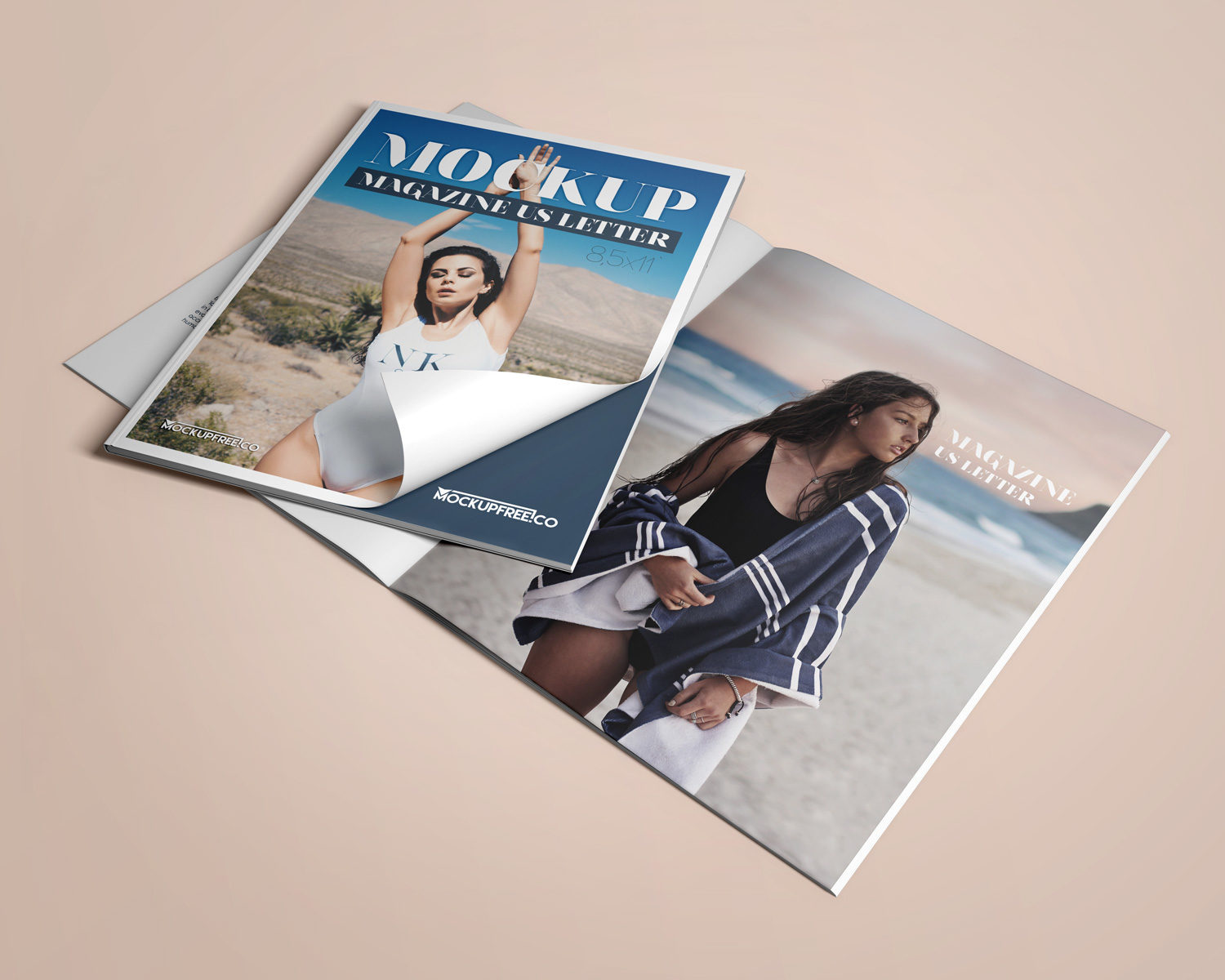 Download US Letter Magazine - 3 Free PSD Mockups | Free Mockup