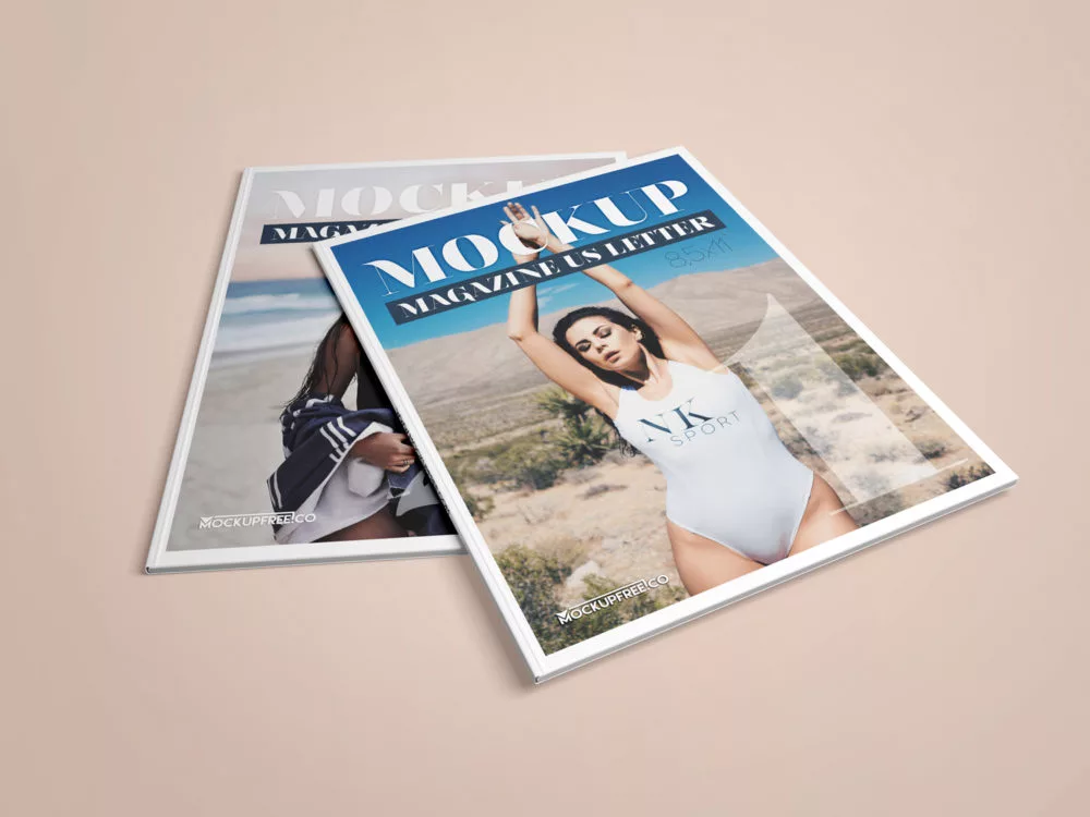 US Letter Magazine 3 Free PSD Mockups