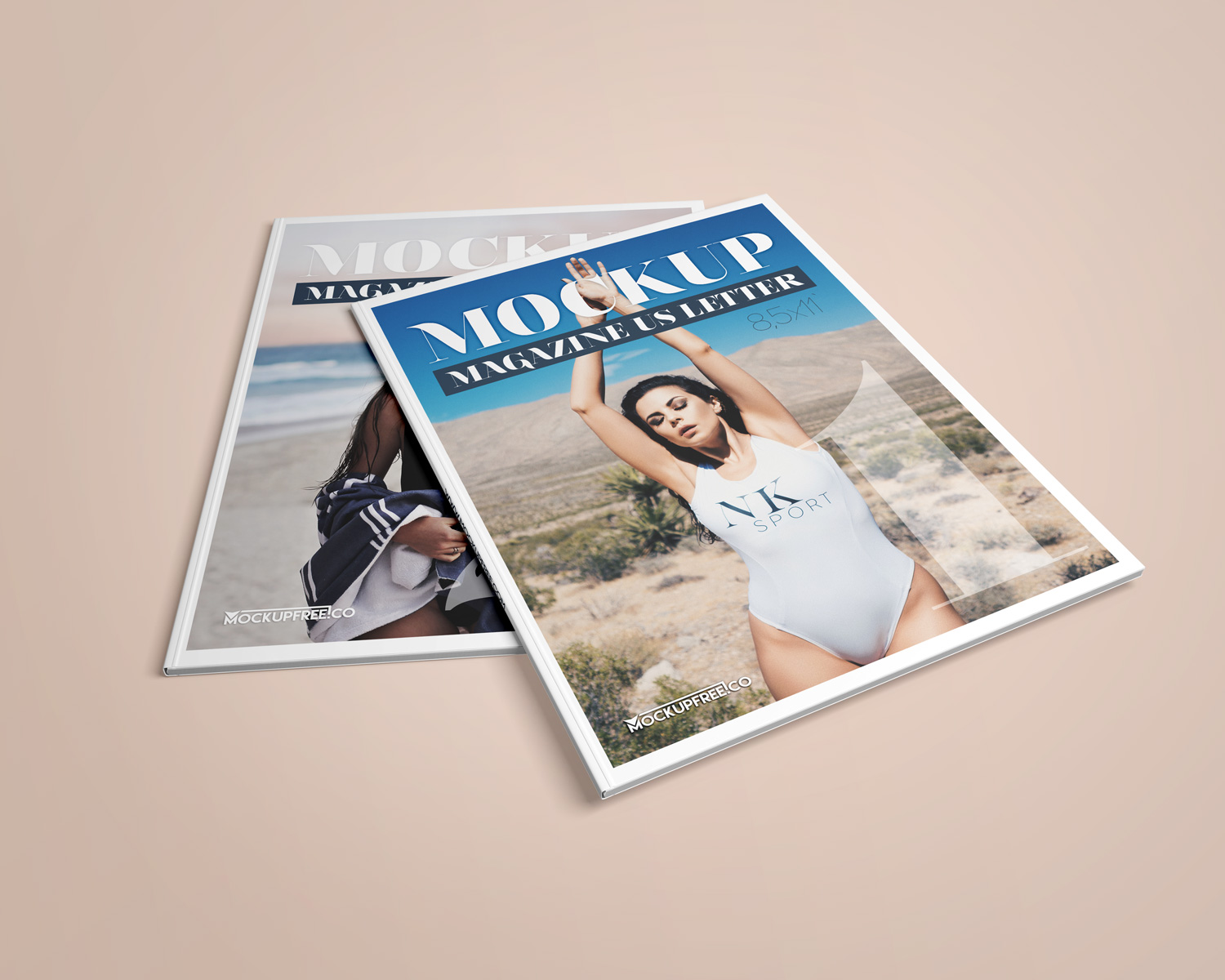 US Letter Magazine 3 Free PSD Mockups