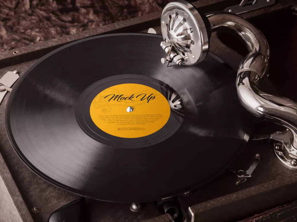 Vinyl Records 3 Free PSD Mockups