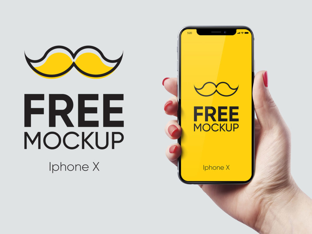 Iphone x 2018 free psd mockup | free mockup