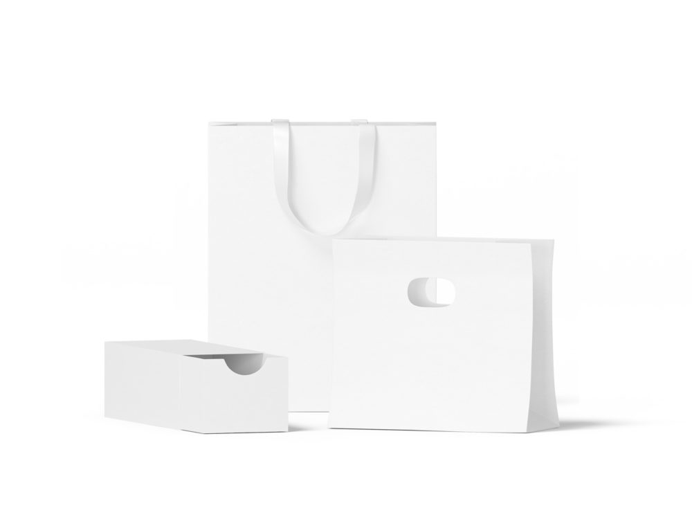 Box and Bags Free Mockup