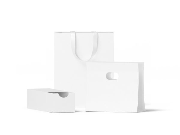 Box and Bags Free Mockup