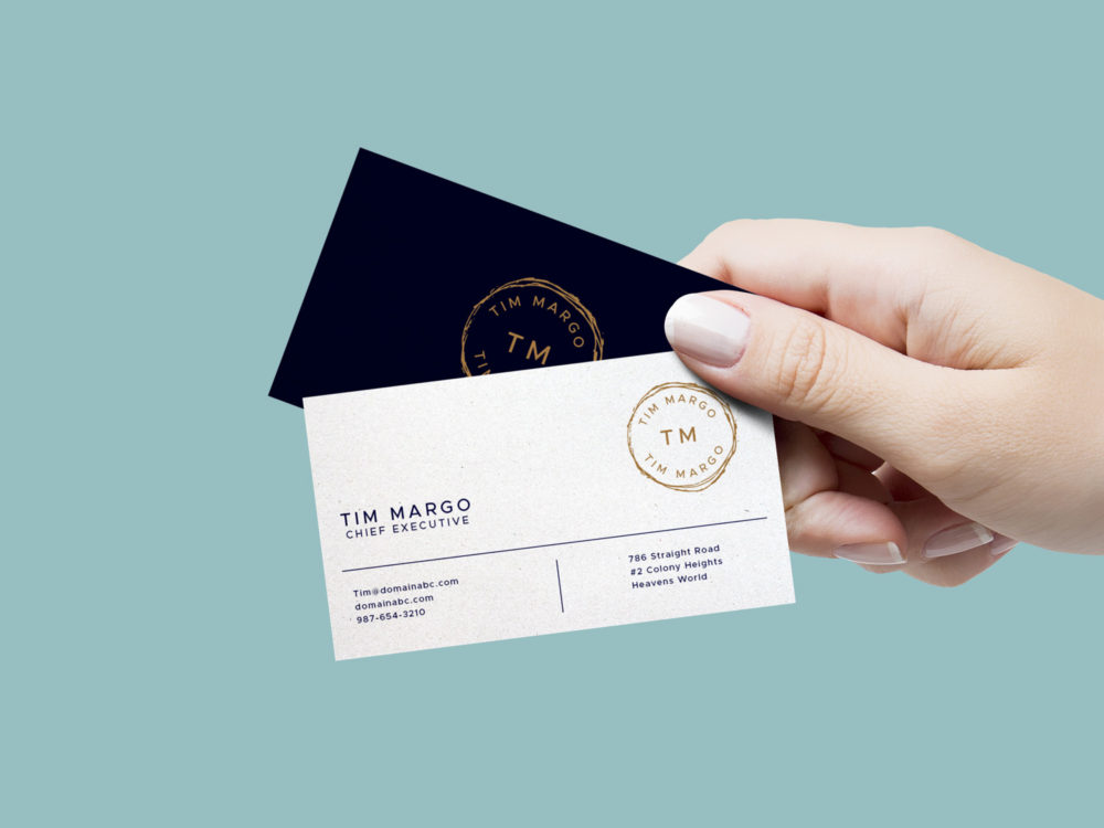 Business Card Hand Free Mockup