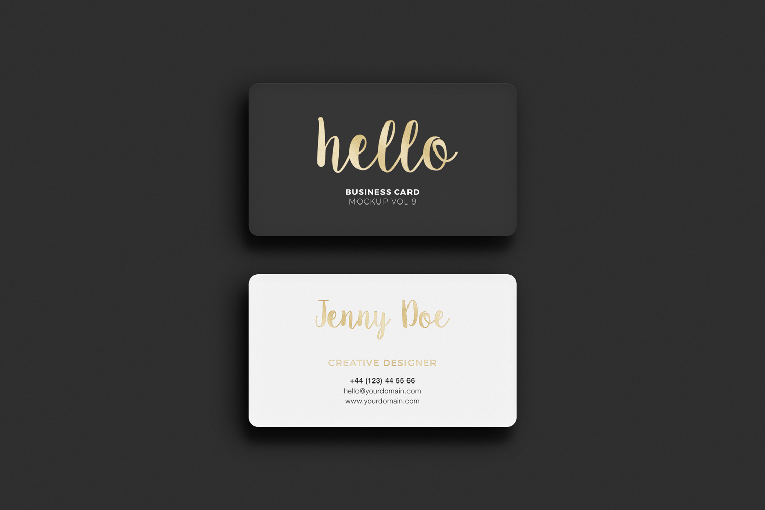 Business Card Rounded Corners Free Mockup 