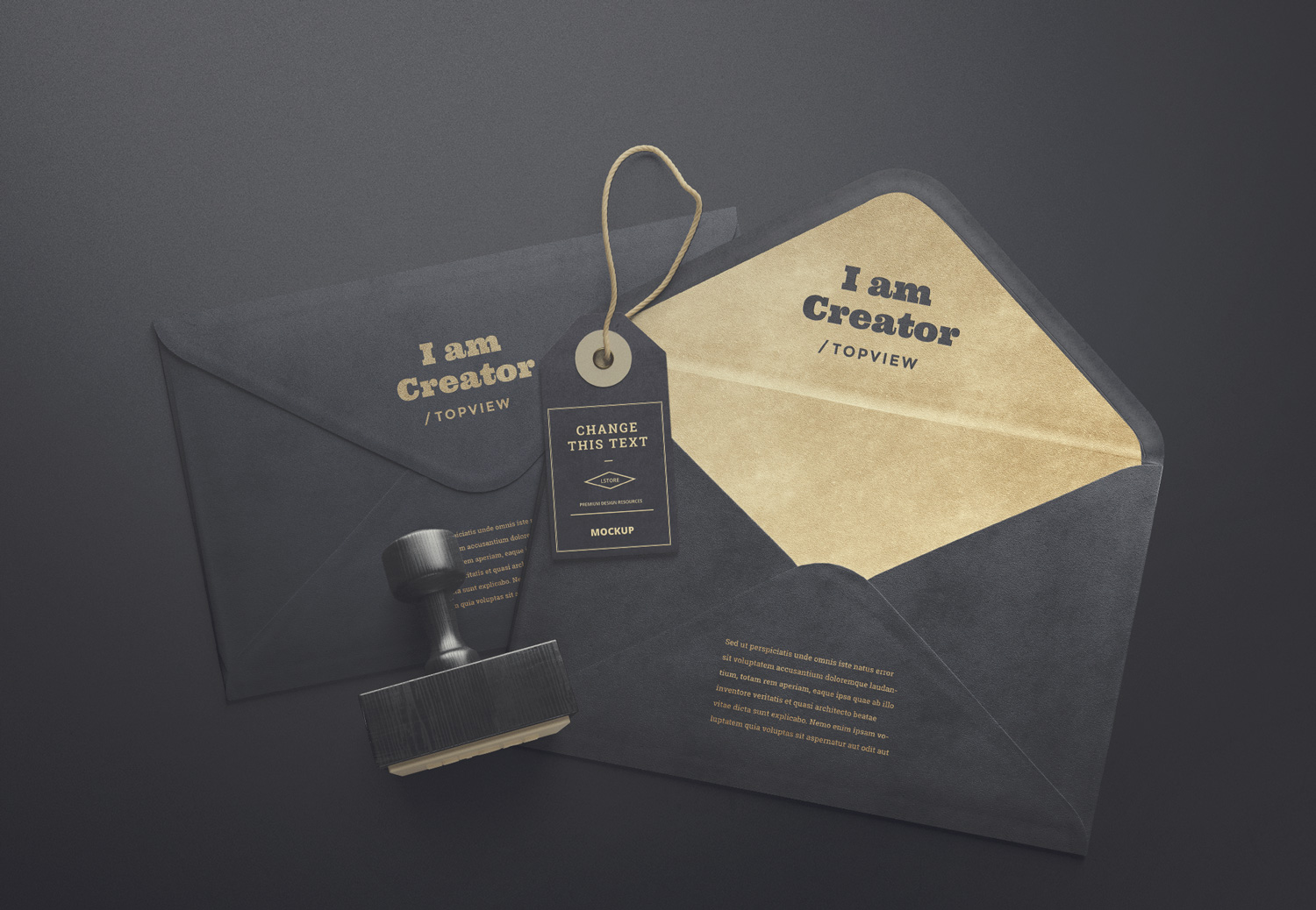 Download Envelopes And Tag Mockups Free Mockup