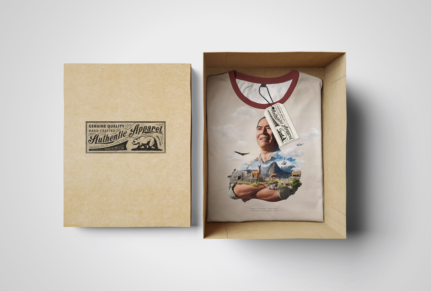 Download A Folded T Shirt In A Box Mockup Free Mockup