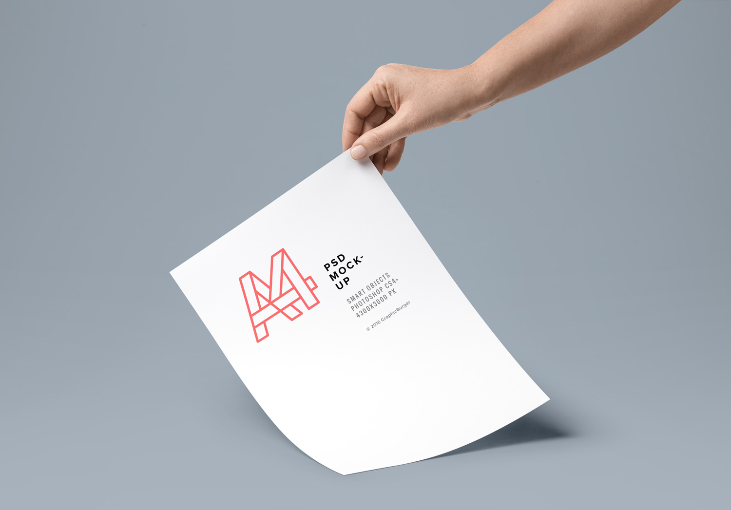 Download A4 Paper PSD | Free Mockup