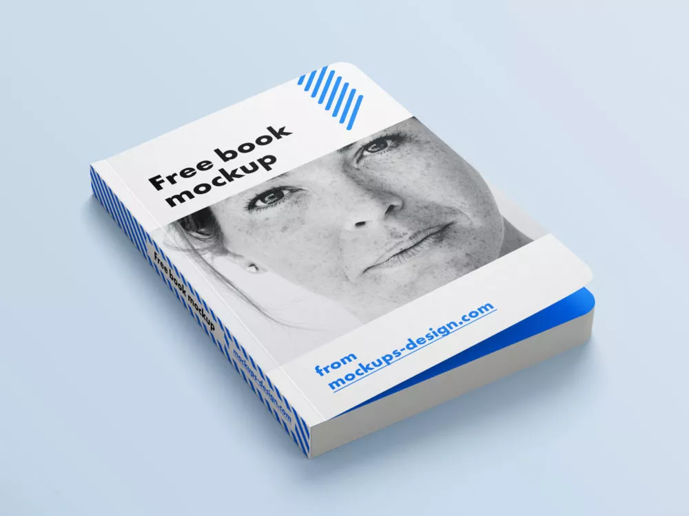 Free Book with Rounded Corners Mockup