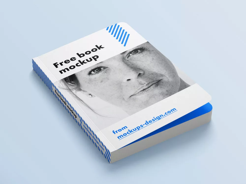 Free Book with Rounded Corners Mockup