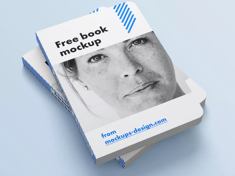 Free Book with Rounded Corners Mockup