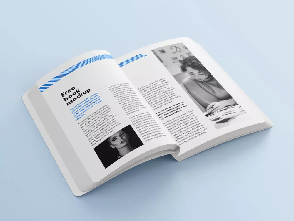 Free Book with Rounded Corners Mockup