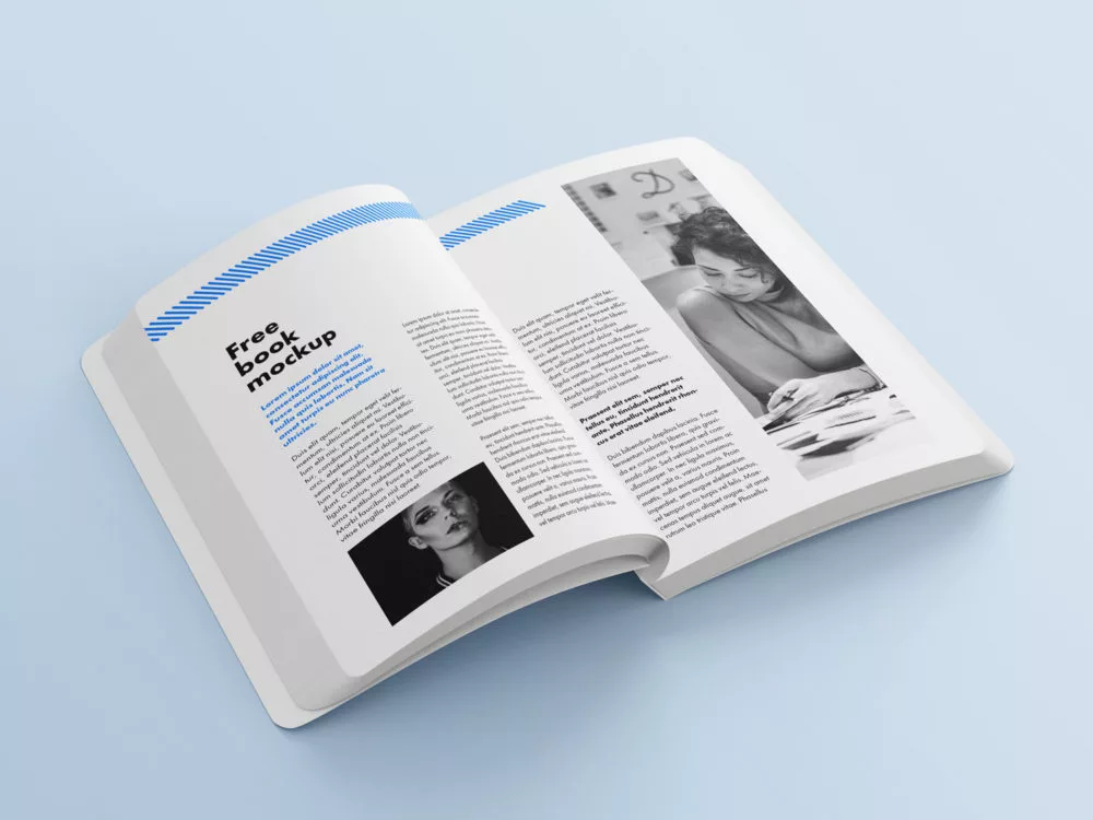 Free Book with Rounded Corners Mockup