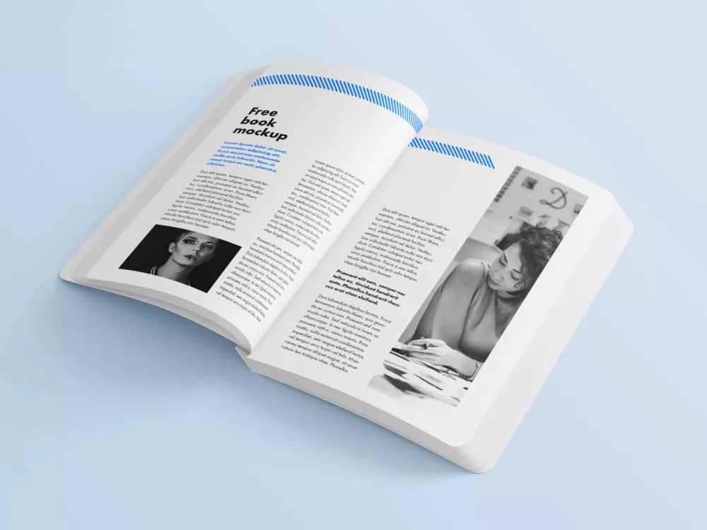 Free Book with Rounded Corners Mockup