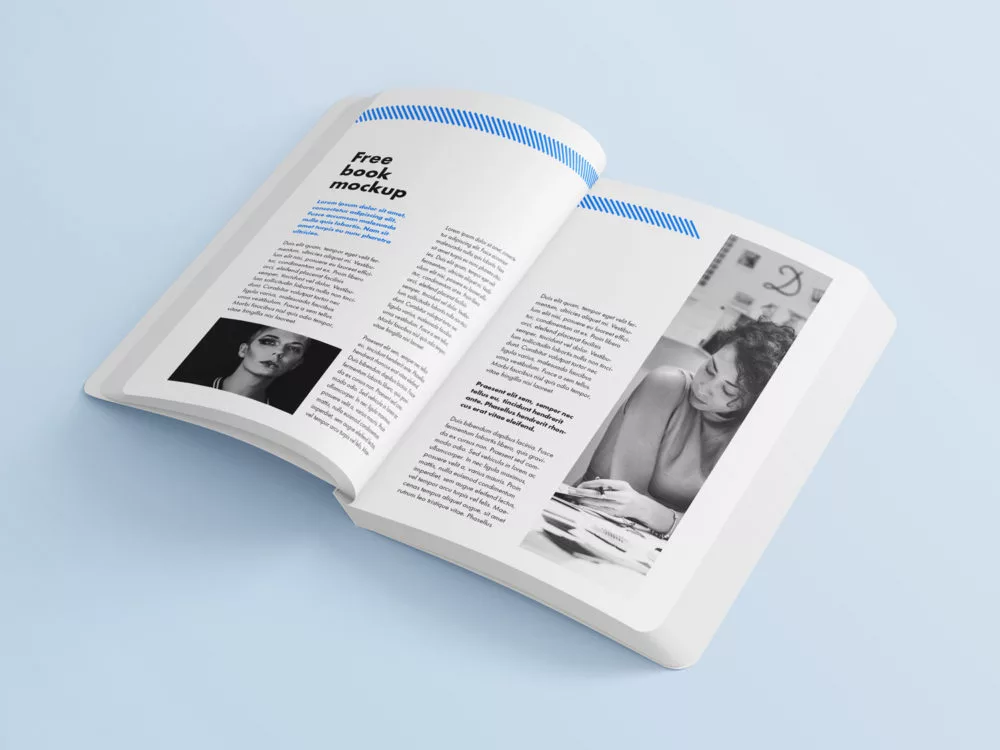 Free Book with Rounded Corners Mockup