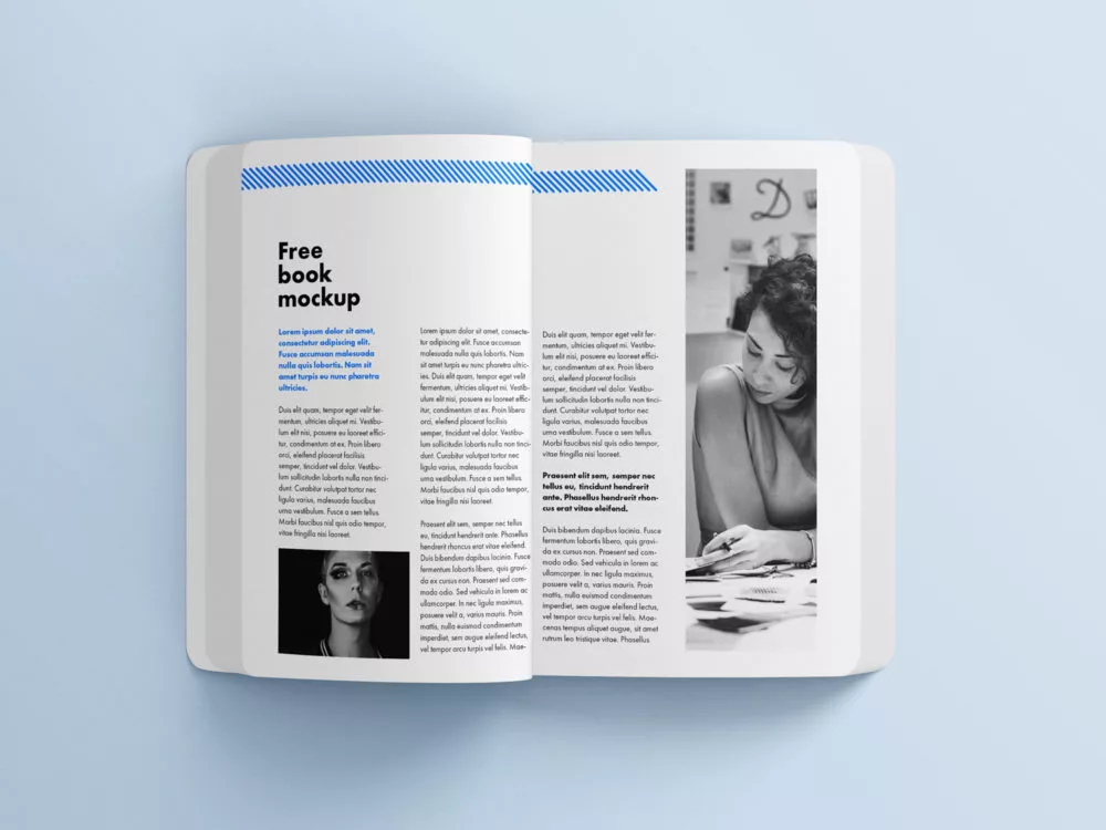Free Book with Rounded Corners Mockup