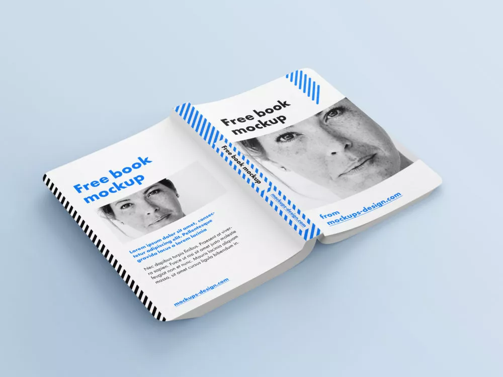 Free Book with Rounded Corners Mockup