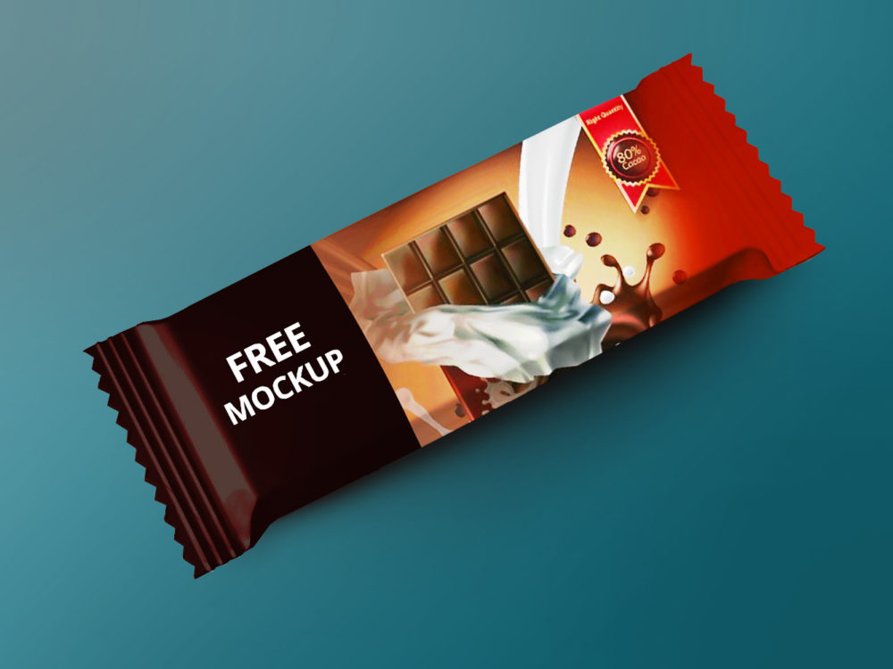 Free chocolate snack bar mockup psd | free mockup