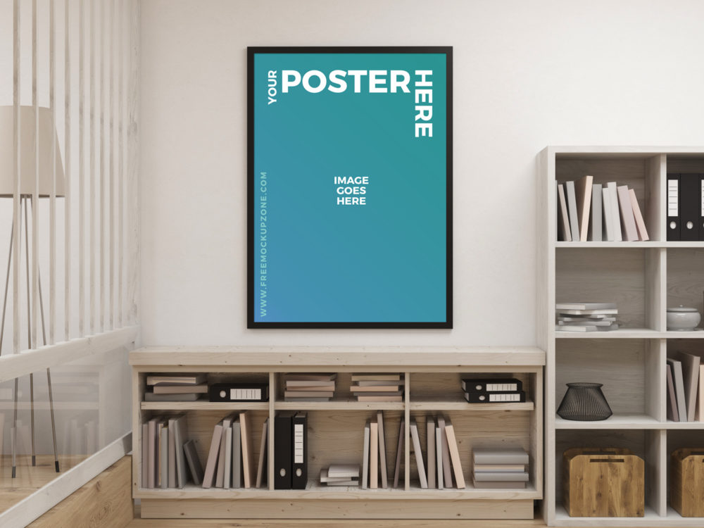 Free creative interior poster mockup for designers | free mockup